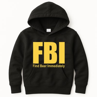 Funny Fbi Find Beer Immediately Kids Hoodie