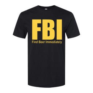 Funny Fbi Find Beer Immediately Softstyle CVC T-Shirt