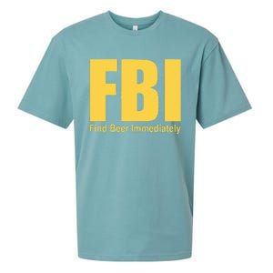 Funny Fbi Find Beer Immediately Sueded Cloud Jersey T-Shirt