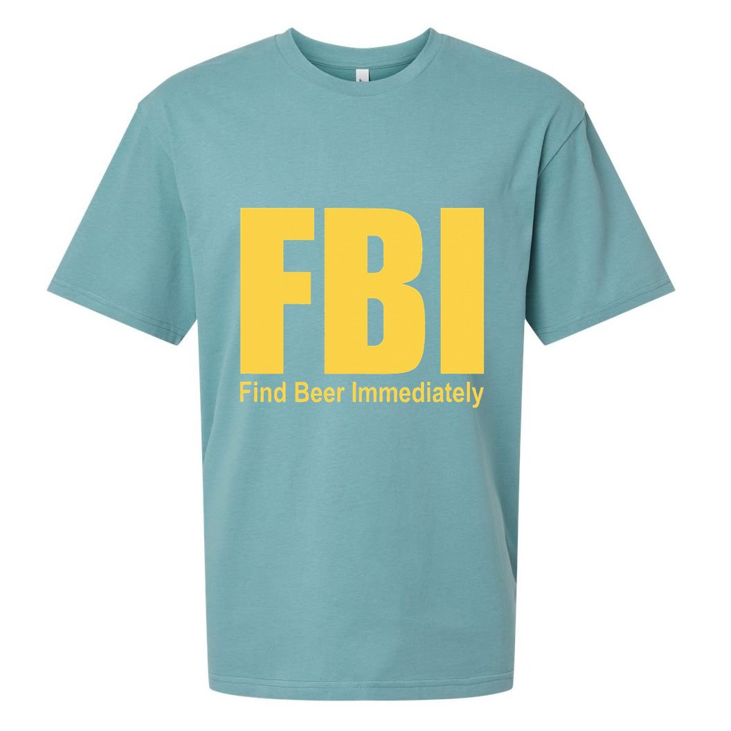 Funny Fbi Find Beer Immediately Sueded Cloud Jersey T-Shirt