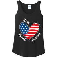 Faith Family Freedom 4th of July Patriotic Ladies Essential Tank