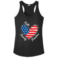 Faith Family Freedom 4th of July Patriotic Ladies PosiCharge Competitor Racerback Tank