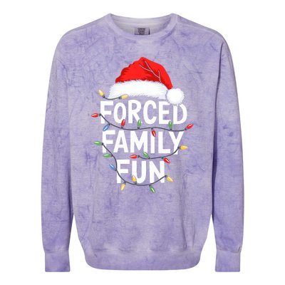 Forced Family Fun Christmas Pajamas Colorblast Crewneck Sweatshirt