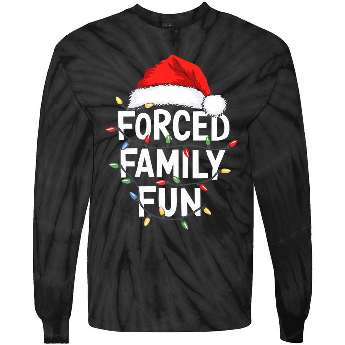 Forced Family Fun Christmas Pajamas Tie-Dye Long Sleeve Shirt