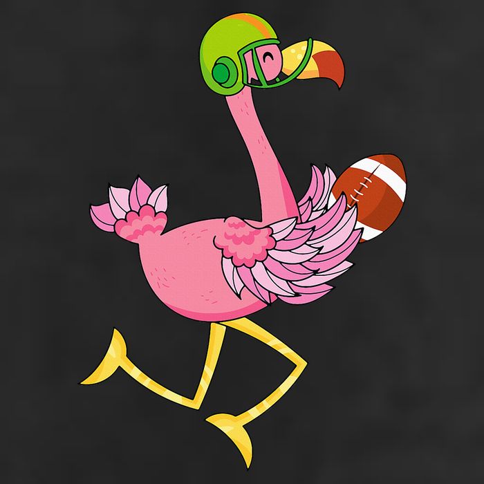 Flamingo Football Flamingo Playing Football 7 Panel Mesh Trucker Snapback Hat