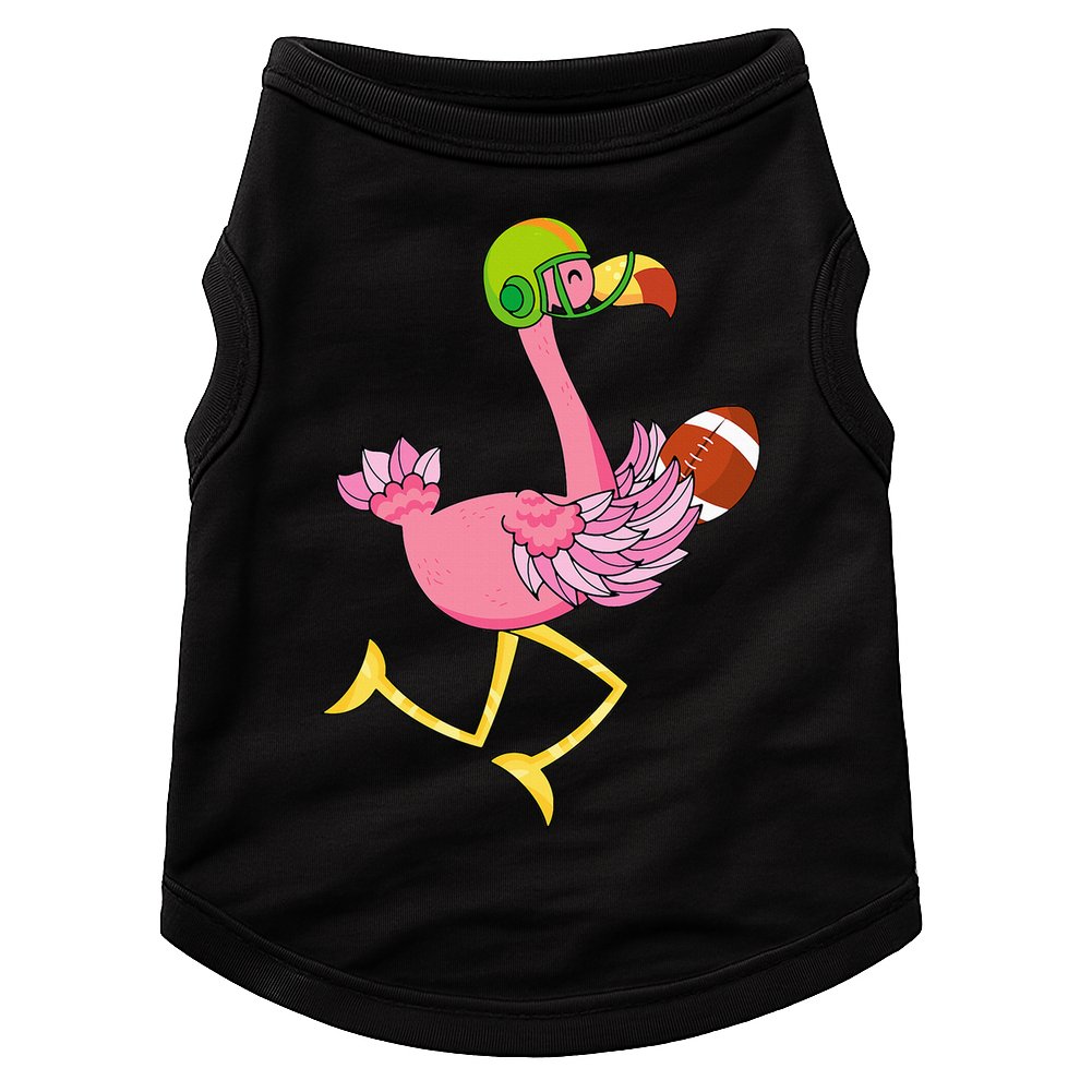 Flamingo Football Flamingo Playing Football Doggie Tank