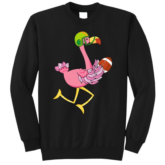 Flamingo Football Flamingo Playing Football Sweatshirt