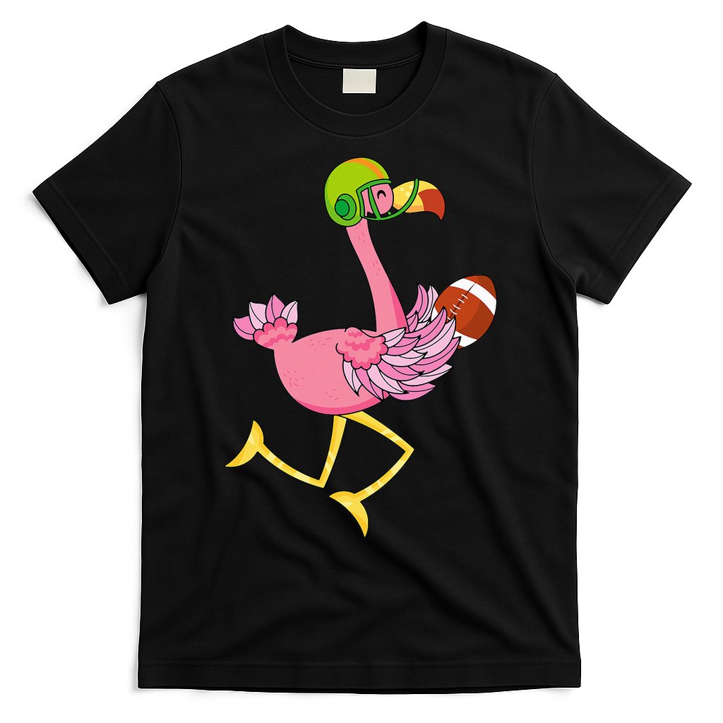 Flamingo Football Flamingo Playing Football T-Shirt