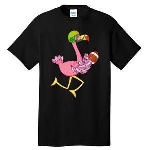 Flamingo Football Flamingo Playing Football Tall T-Shirt