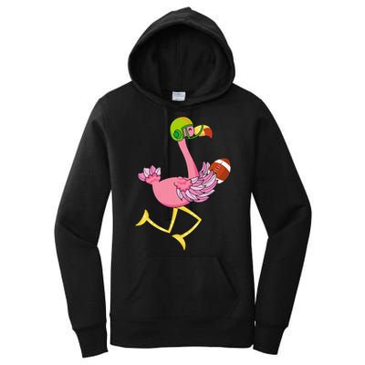 Flamingo Football Flamingo Playing Football Women's Pullover Hoodie