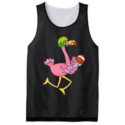 Flamingo Football Flamingo Playing Football Mesh Reversible Basketball Jersey Tank