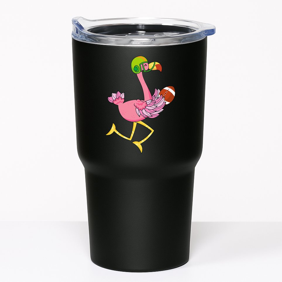 Flamingo Football Flamingo Playing Football Tumbler