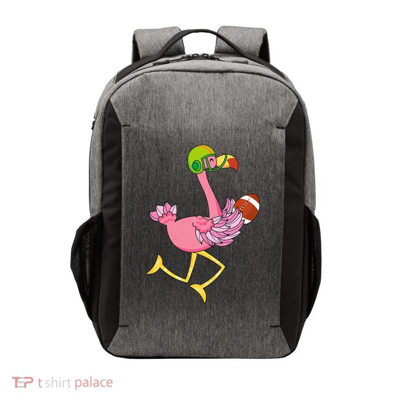 Flamingo Football Flamingo Playing Football Vector Backpack
