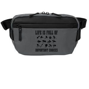 Fly Fishing Funny Life Is Full Of Important Choices Gift Men Crossbody Pack