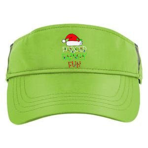 Funny Forced Family Fun Sarcastic Christmas Pajama Family Funny Adult Drive Performance Visor