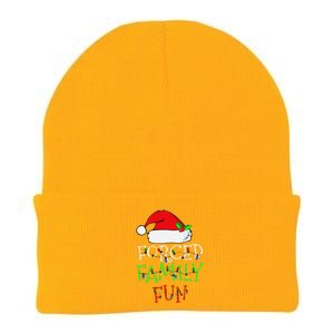 Funny Forced Family Fun Sarcastic Christmas Pajama Family Funny Knit Cap Winter Beanie