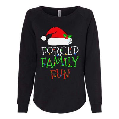 Funny Forced Family Fun Sarcastic Christmas Pajama Family Funny Womens California Wash Sweatshirt