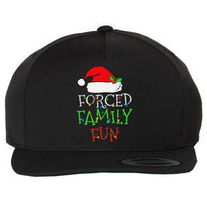 Funny Forced Family Fun Sarcastic Christmas Pajama Family Funny Wool Snapback Cap