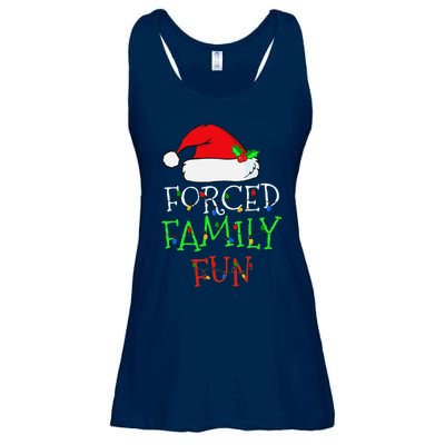 Funny Forced Family Fun Sarcastic Christmas Pajama Family Funny Ladies Essential Flowy Tank