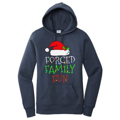 Funny Forced Family Fun Sarcastic Christmas Pajama Family Funny Women's Pullover Hoodie