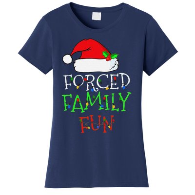 Funny Forced Family Fun Sarcastic Christmas Pajama Family Funny Women's T-Shirt