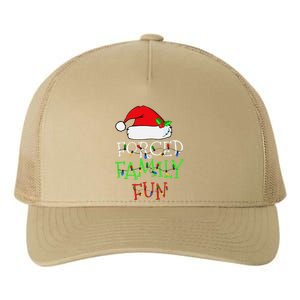 Funny Forced Family Fun Sarcastic Christmas Pajama Family Funny Yupoong Adult 5-Panel Trucker Hat