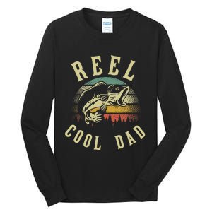 Fish Fisher Fisherman Funny Daddy Bass Fishing Father Tall Long Sleeve T-Shirt