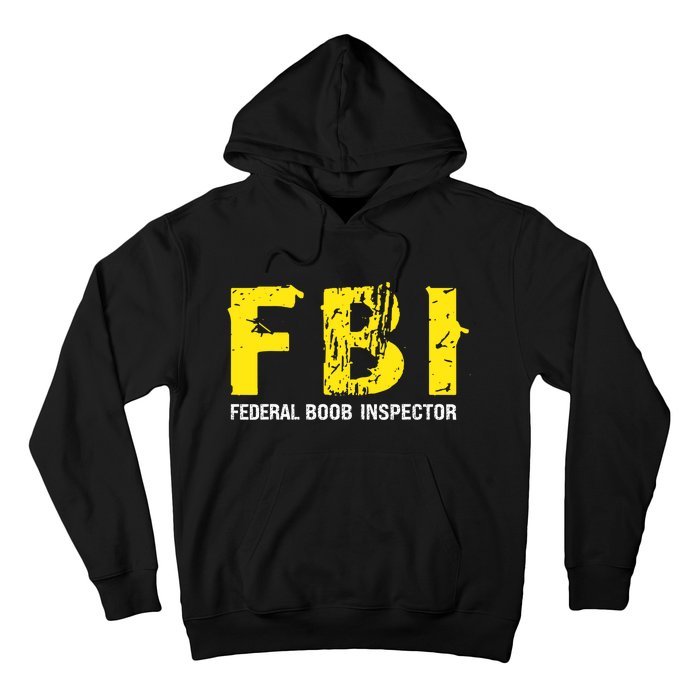 Funny FBI Federal BooB Inspector Dad Joke Vintage Design Hoodie