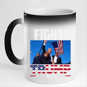 Fight Fight Fight Trump 2024 11oz Black Color Changing Mug