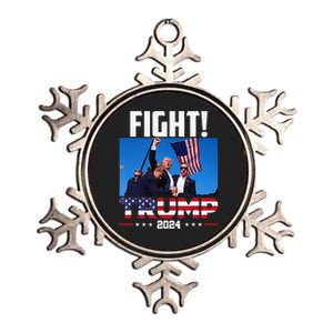 Fight Fight Fight Trump 2024 Metallic Star Ornament