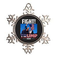 Fight Fight Fight Trump 2024 Metallic Star Ornament