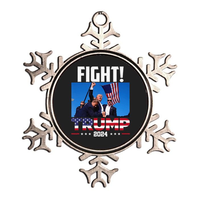 Fight Fight Fight Trump 2024 Metallic Star Ornament