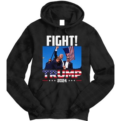 Fight Fight Fight Trump 2024 Tie Dye Hoodie