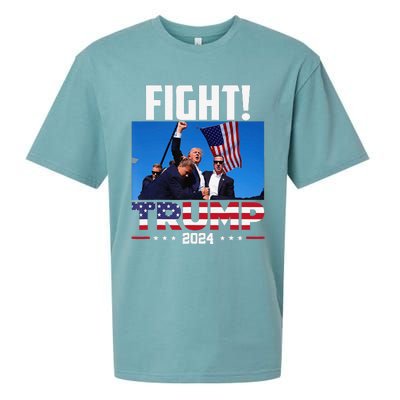 Fight Fight Fight Trump 2024 Sueded Cloud Jersey T-Shirt