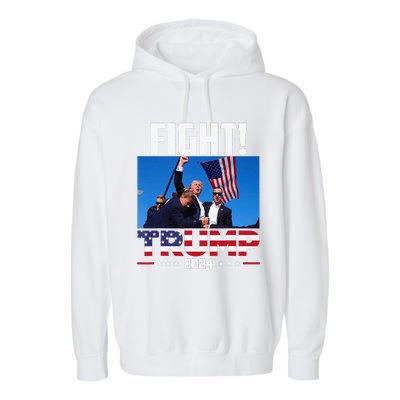 Fight Fight Fight Trump 2024 Garment-Dyed Fleece Hoodie