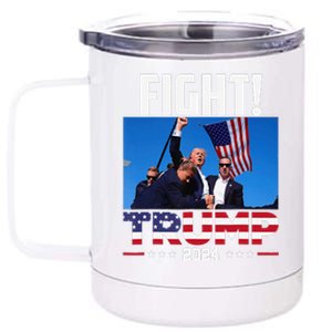 Fight Fight Fight Trump 2024 12 oz Stainless Steel Tumbler Cup