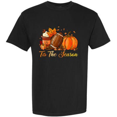 Festive Fall Football Embrace the Pumpkin Spice Season Garment-Dyed Heavyweight T-Shirt