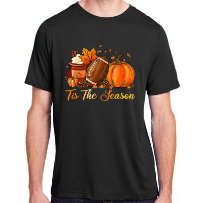 Festive Fall Football Embrace the Pumpkin Spice Season Adult ChromaSoft Performance T-Shirt