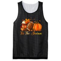 Festive Fall Football Embrace the Pumpkin Spice Season Mesh Reversible Basketball Jersey Tank