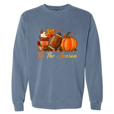 Festive Fall Football Embrace the Pumpkin Spice Season Garment-Dyed Sweatshirt