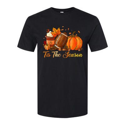 Festive Fall Football Embrace the Pumpkin Spice Season Softstyle CVC T-Shirt