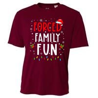 Forced Family Fun Winter Holidays Funny Christmas Cooling Performance Crew T-Shirt