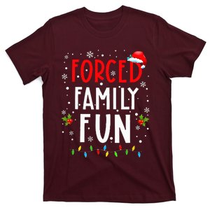 Forced Family Fun Winter Holidays Funny Christmas T-Shirt