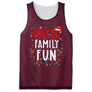 Forced Family Fun Winter Holidays Funny Christmas Mesh Reversible Basketball Jersey Tank