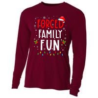 Forced Family Fun Winter Holidays Funny Christmas Cooling Performance Long Sleeve Crew