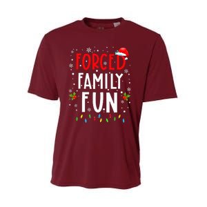 Forced Family Fun Winter Holidays Funny Christmas Performance Sprint T-Shirt