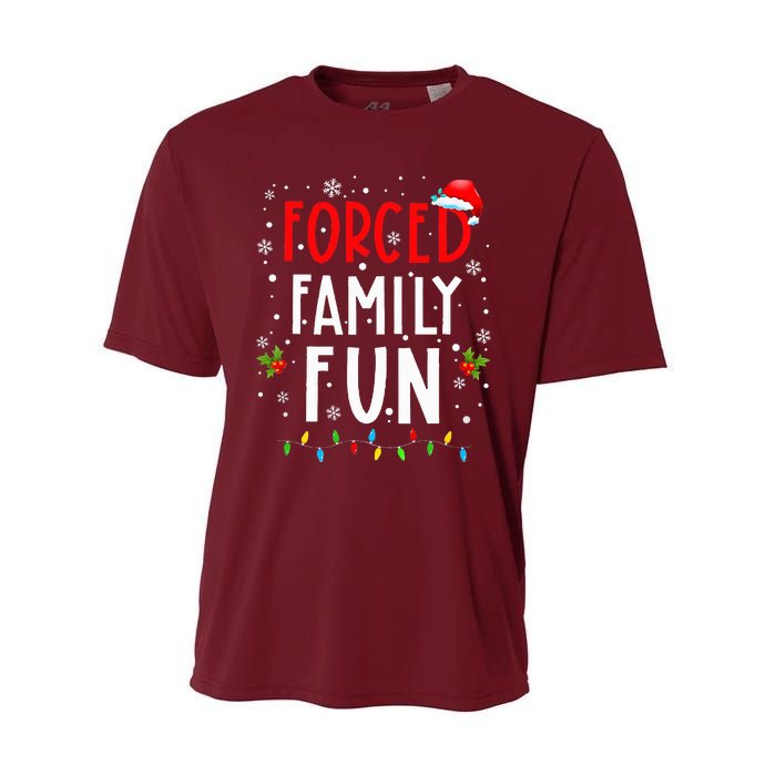 Forced Family Fun Winter Holidays Funny Christmas Performance Sprint T-Shirt