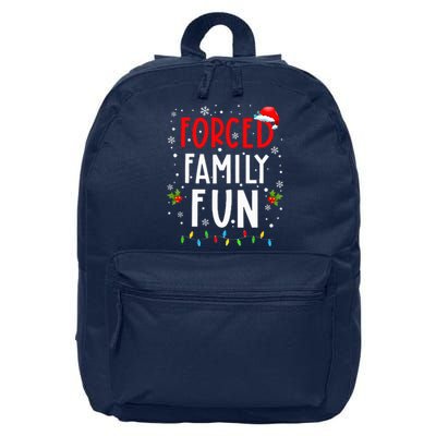 Forced Family Fun Winter Holidays Funny Christmas 16 in Basic Backpack