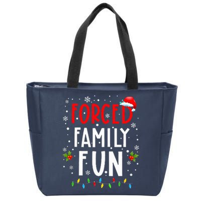 Forced Family Fun Winter Holidays Funny Christmas Zip Tote Bag