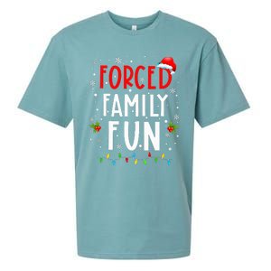 Forced Family Fun Winter Holidays Funny Christmas Sueded Cloud Jersey T-Shirt